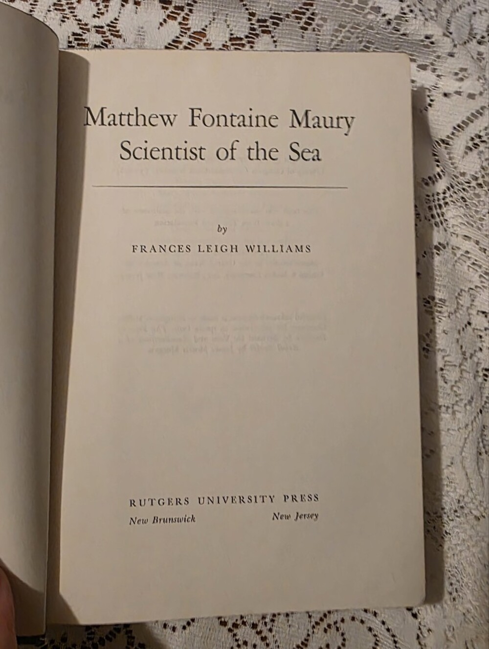 Vintage Matthew Fontaine Maury: Scientist of the Sea - Hardcover